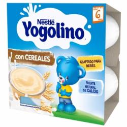 Postre lácteos con cereales desde 6 meses Nestlé Yogolino sin aceite de palma pack de 4 unidades de 100 g.