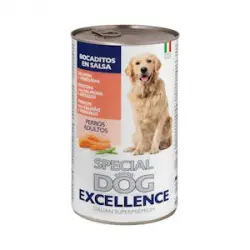 Bocaditos en salsa perro adulto Special Dog Excellence con salmón y verduras Bote 1.23 kg
