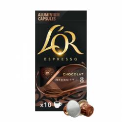 Café espresso chocolate en cápsulas L'Or compatible con Nespresso 10 ud.