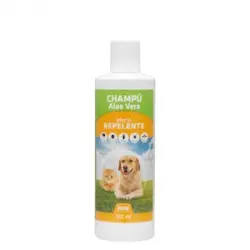 Champú perros y gatos con aloe vera Nuske efecto repelente Botella 310 ml