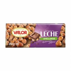 Chocolate con leche y avellanas enteras Valor sin gluten 250 g.