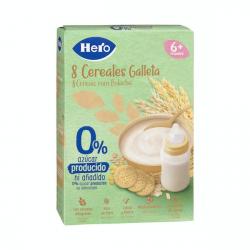 Papilla 8 cereales con galleta Hero baby +6 meses Caja 0.34 kg