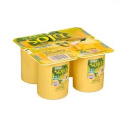 Postre de soja Hacendado sabor vainilla 4 ud. X 0.1 kg