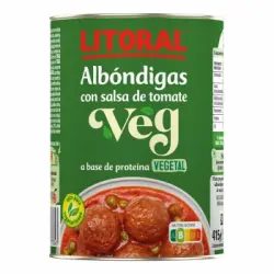 Albóndigas de proteína vegetal con tomate Litoral 415 g.