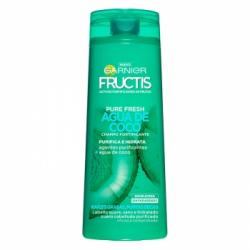 Champú fortificante Pure Fresh Agua de Coco para raíces grasas y puntas secas Garnier-Fructis 360 ml.