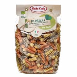 Fusilli tricolor con tomate y espinaca ecológico Dalla Costa 400 g.