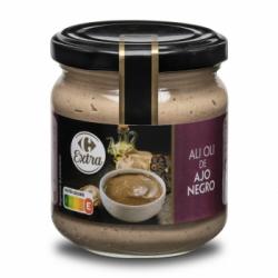 Salsa alioli de ajo negro Extra Carrefour 190 ml.