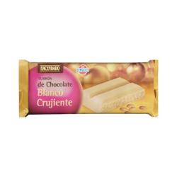 Turrón de chocolate blanco crujiente Hacendado Tableta 0.25 kg