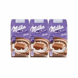 Batido de chocolate Milka sin gluten pack de 3 briks de 200 ml.