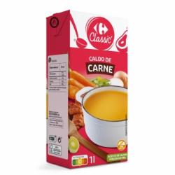 Caldo de carne Carrefour sin gluten brik 1 l.