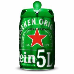 Cerveza Heineken Lager barril 5 l.