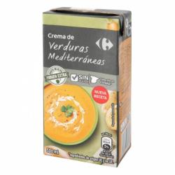 Crema de verduras mediterráneas Carrefour sin gluten 500 ml.