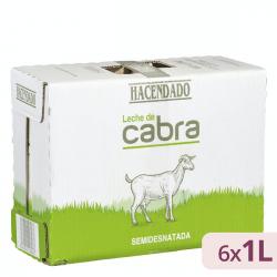 Leche semidesnatada de cabra Hacendado 6 bricks X 1 L