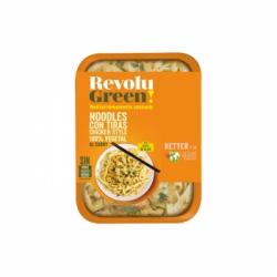 Noodles con tiras estilo pollo y salsa curry Revolugreen 270 g.