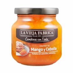 Salsa chutney de mango y cebolla La Vieja Fábrica sin gluten tarro 280 g.