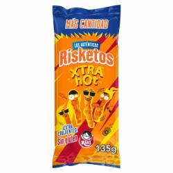 Aperitivo de maíz X-Hot Risketos sin gluten 135 g.