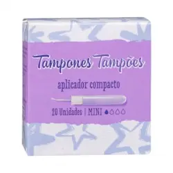 Tampones mini Deliplus con aplicador compacto Caja 1 ud