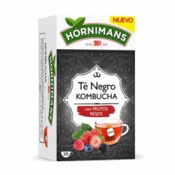 Té negro kombucha con frutos rojos en bolsitas Hornimans 20 ud.