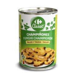 Champiñón en trozos Classic Carrefour 230 g.