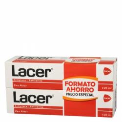 Dentífrico antiplaca y anticaries Lacer pack de 2 unidades de 125 ml.