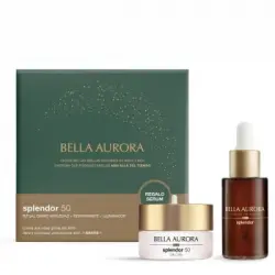 Pack Splendor 50 Día Bella Aurora: Crema antiedad global día 30 ml y serum iluminador antioxidante 30 ml.