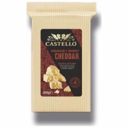 Queso cheddar madurado extra mature Castello 200 g