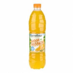 Refresco de naranja Carrefour sin gas botella 1,5 l.
