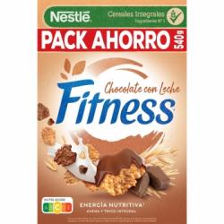 Cereales de avena y trigo integral con chocolates con leche Nestlé Fitness 540 g.
