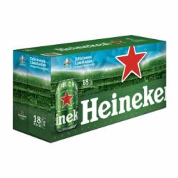 Cerveza rubia Heineken Lager pack de 18 latas de 33 cl.