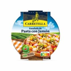 Ensalada de pasta con jamón Carretilla 240 g.