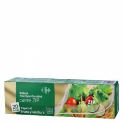 Bolsas multiperforadas cierre zip Carrefour 20 ud.