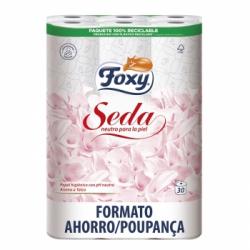 Papel higiénico 3 capas Seda Foxy 30 rollos.