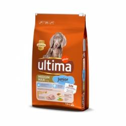 Pienso de pollo y arroz para perro cachorros medium Ultima 7,5 Kg.