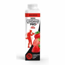 Yogur liquido desnatado pro+ sabor fresa sin azúcar añadido Lindahls sin gluten y sin lactosa 344 g.