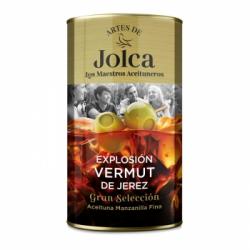 Aceitunas manzanilla rellenas vermut de Jerez Jolca sin gluten 150 g.