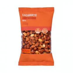 Cacahuete frito y salado Hacendado con piel Paquete 0.25 kg