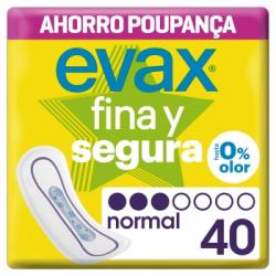 Compresas normal Fina y Segura Evax 40 ud.