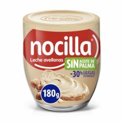 Crema de leche con avellanas Nocilla sin gluten y sin aceite de palma 180 g.