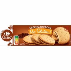 Galletas rellenas de cacao Carrefour Classic sin gluten 120 g.