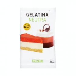 Gelatina neutra en láminas Hacendado Paquete 0.02 100 g