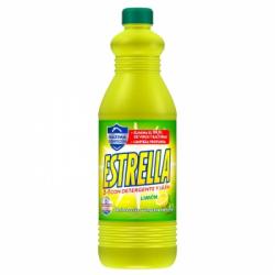 Lejía hogar con detergente frescor limón Estrella 1,43 l.