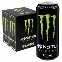 Monster Green bebida energética pack de 4 latas 50 cl.