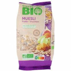 Muesli ecológico sin azúcar añadido Carrefour Bio 375 g.