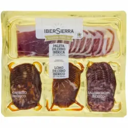 Paleta de Cebo Ibérico 50% Raza Ibérica IberSierra sin gluten + Surtido de Ibéricos 150 g