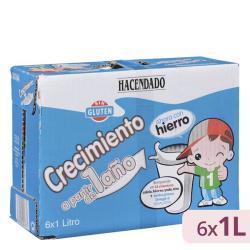 Preparado lácteo crecimiento +1 año Hacendado 6 bricks X 1 L