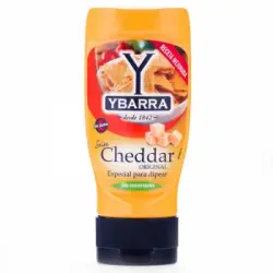 Salsa cheddar para dipear Ybarra sin gluten bote 300 ml.