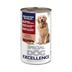 Bocaditos en salsa perro adulto Special Dog Excellence con ternera, hígado y verduras Bote 1.23 kg