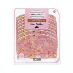 Cabeza de cerdo trufa con pistachos Hacendado finas lonchas Paquete 0.15 kg