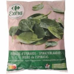 Espinacas en hojas Carrefour Extra 600 g.