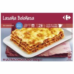 Lasaña boloñesa Carrefour 500 g.